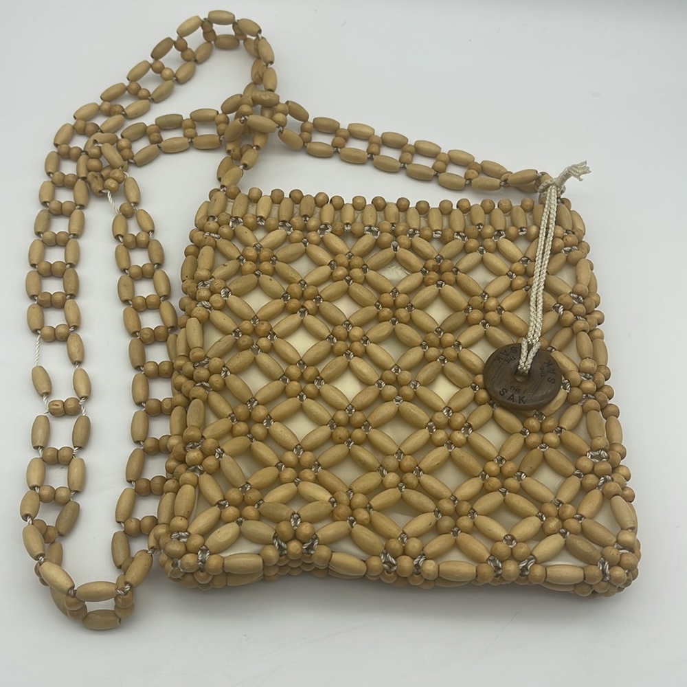The Sak Wooden Bead Bag Purse Shoulder Crossbody Strap Boho